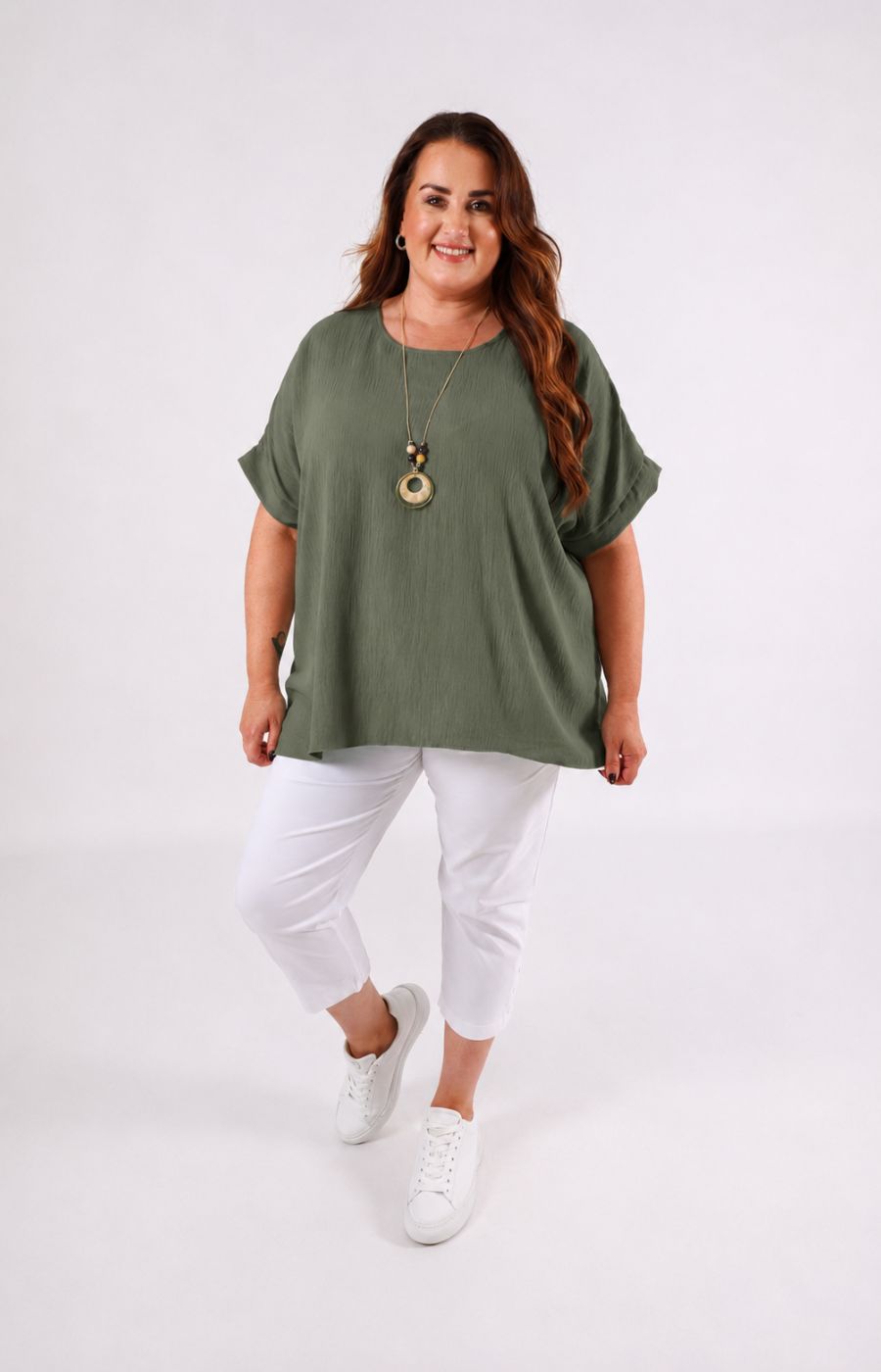 Freya Blouse in Khaki 