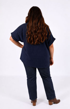 Freya Blouse in Navy