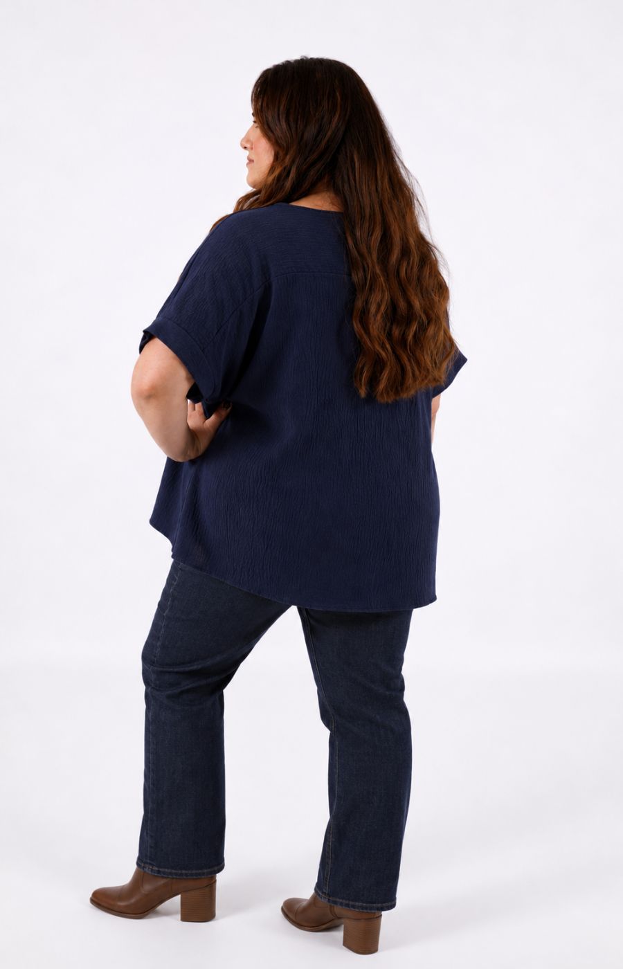 Freya Blouse in Navy 