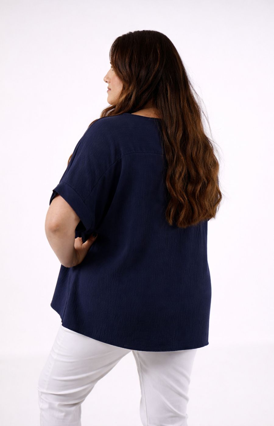 Freya Blouse in Navy 