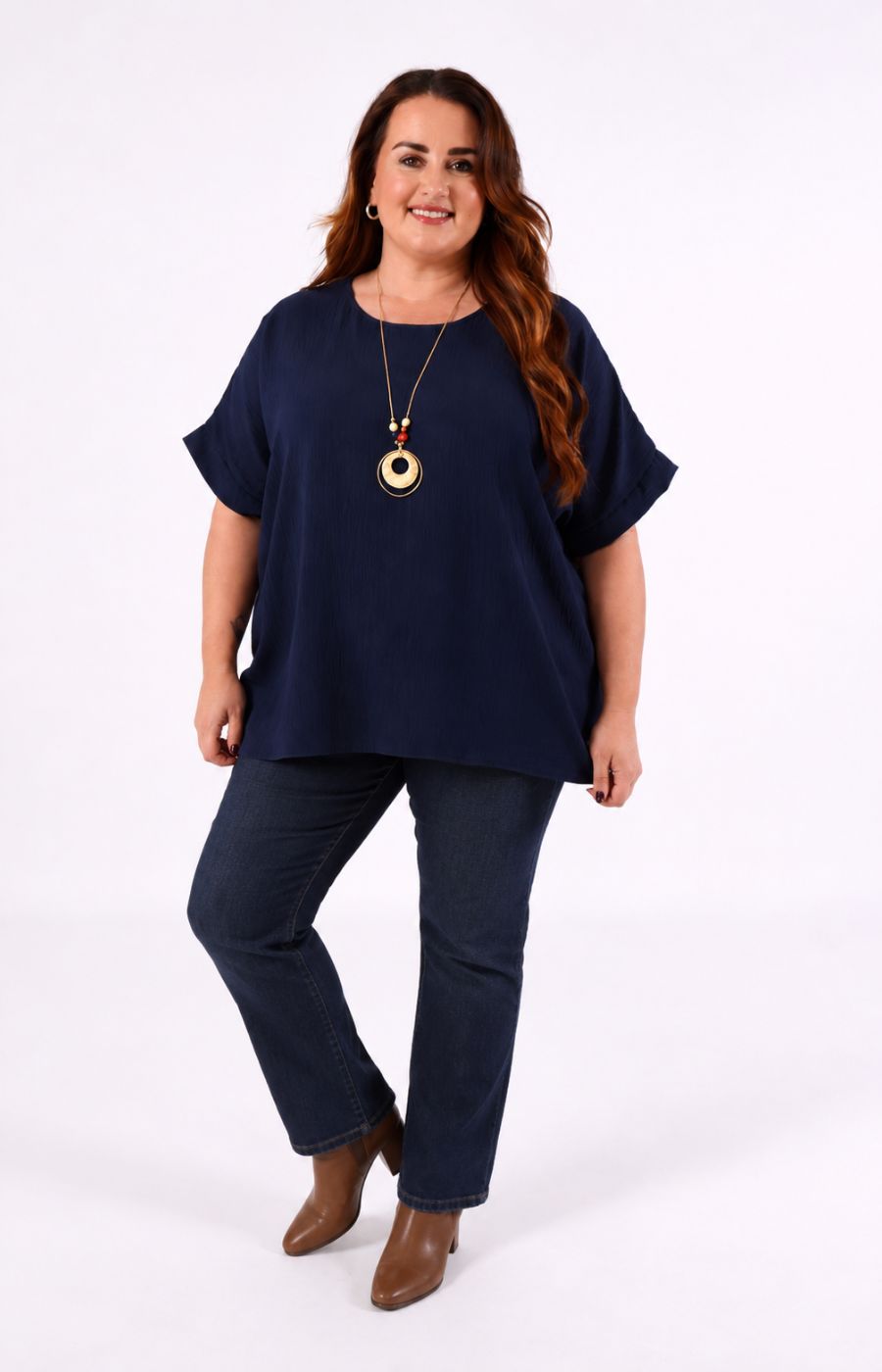 Freya Blouse in Navy 