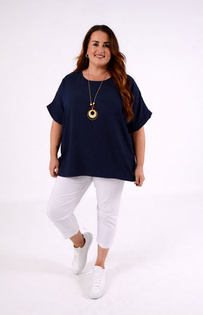 Freya Blouse in Navy 