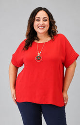 Freya Blouse in Red 