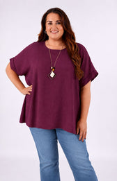 Freya Blouse in Wine 