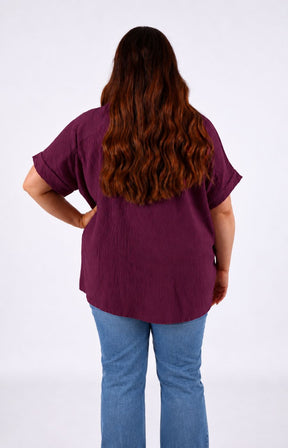 Freya Blouse in Wine 