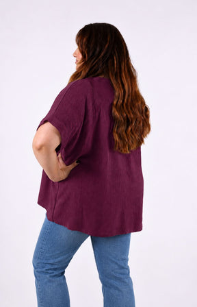 Freya Blouse in Wine 