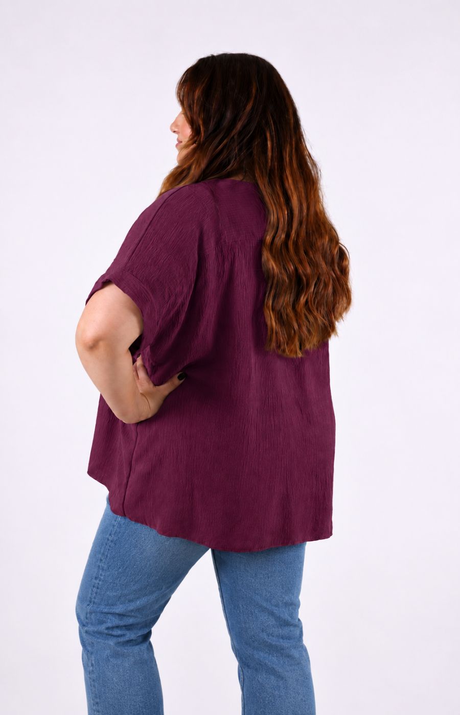 Freya Blouse in Wine 