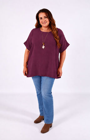 Freya Blouse in Wine 