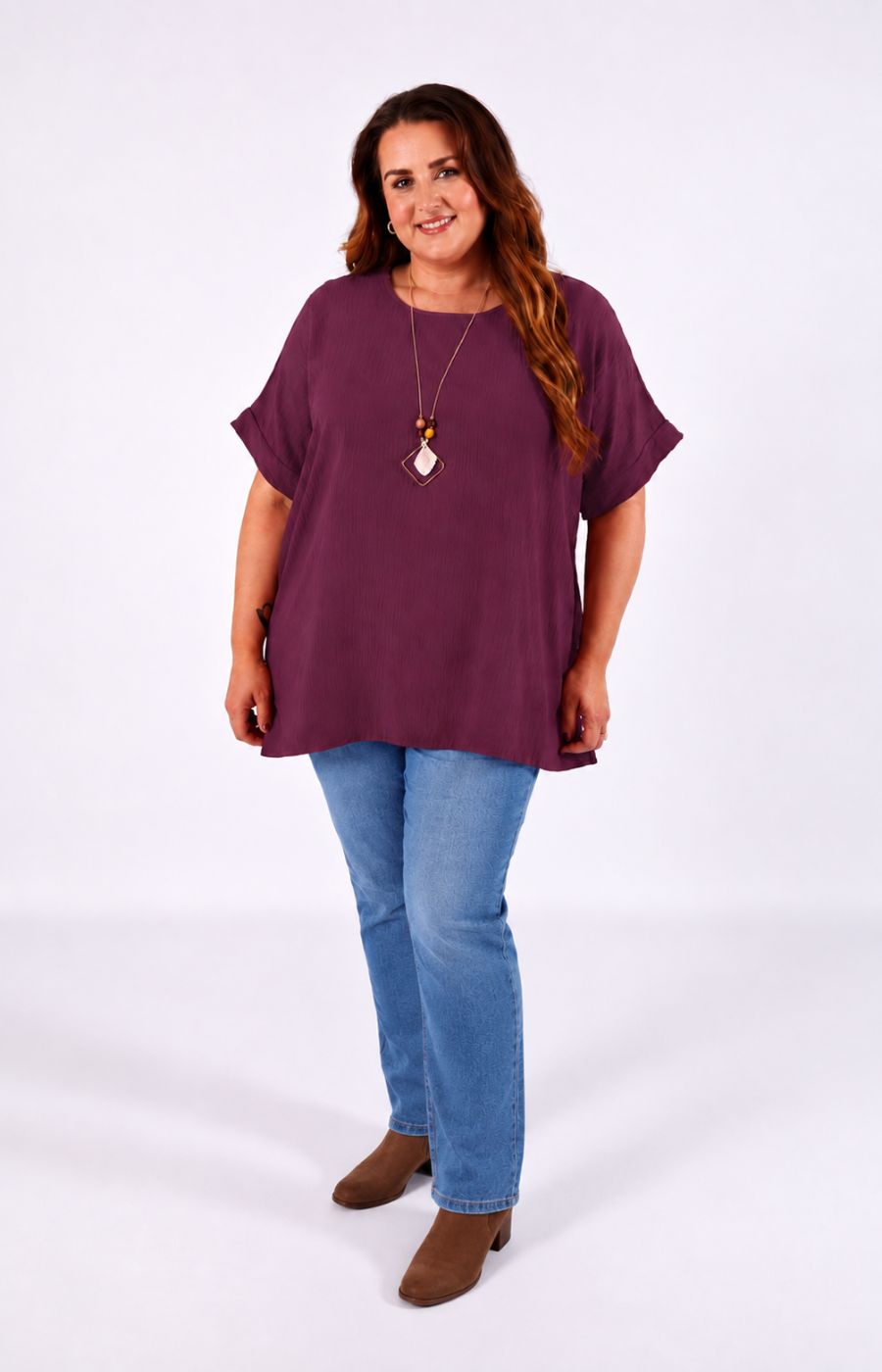 Freya Blouse in Wine 