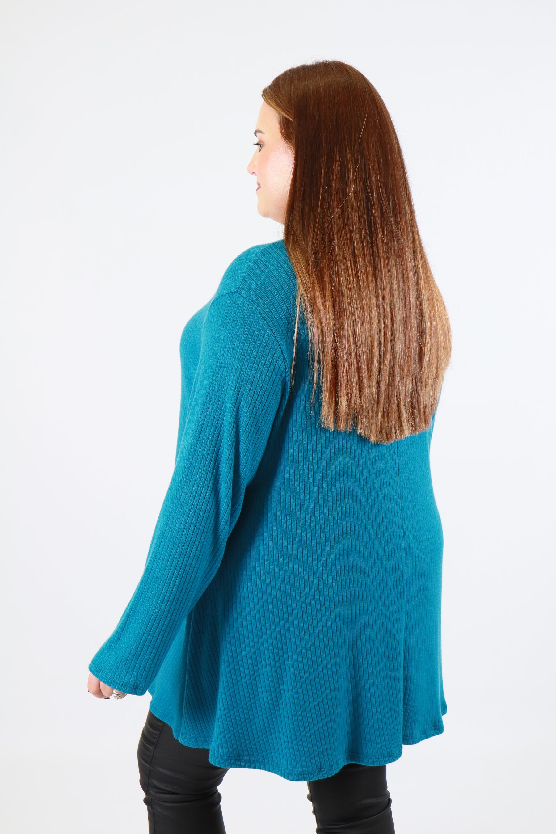 Gabby Ribbed Tunic in Blue