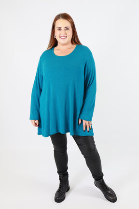 Gabby Ribbed Tunic in Blue