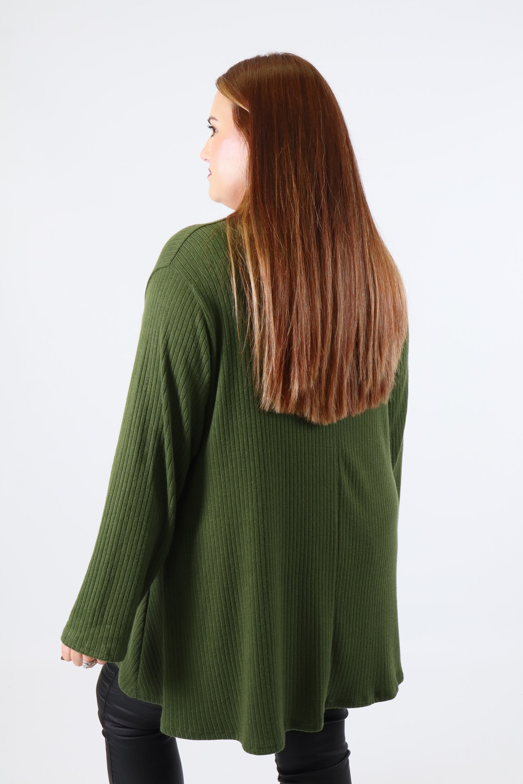 Gabby Ribbed Tunic in Khaki