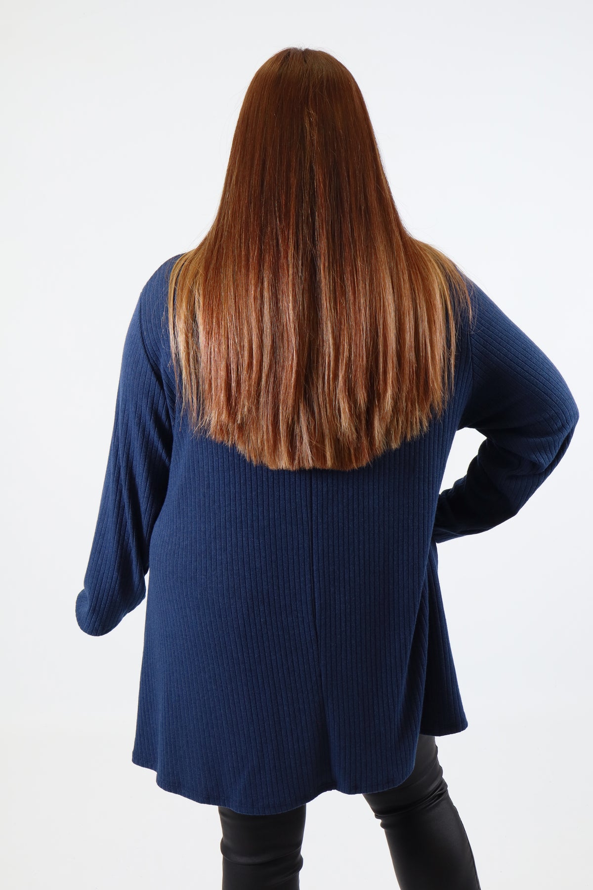 Gabby Ribbed Tunic in Navy