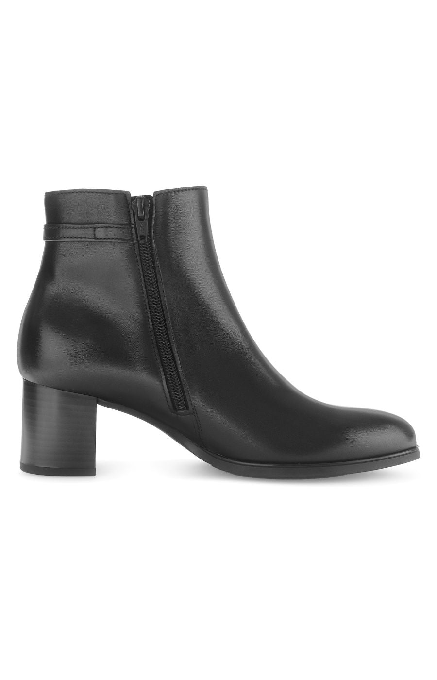 Gabor Ankle Boots in Black with Braided Side