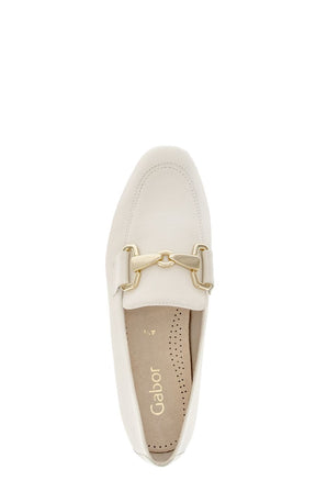 Gabor Buckle Loafer in Cream