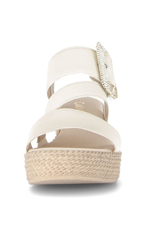 Gabor Cream Wedge Sandal 