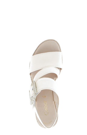 Gabor Cream Wedge Sandal 