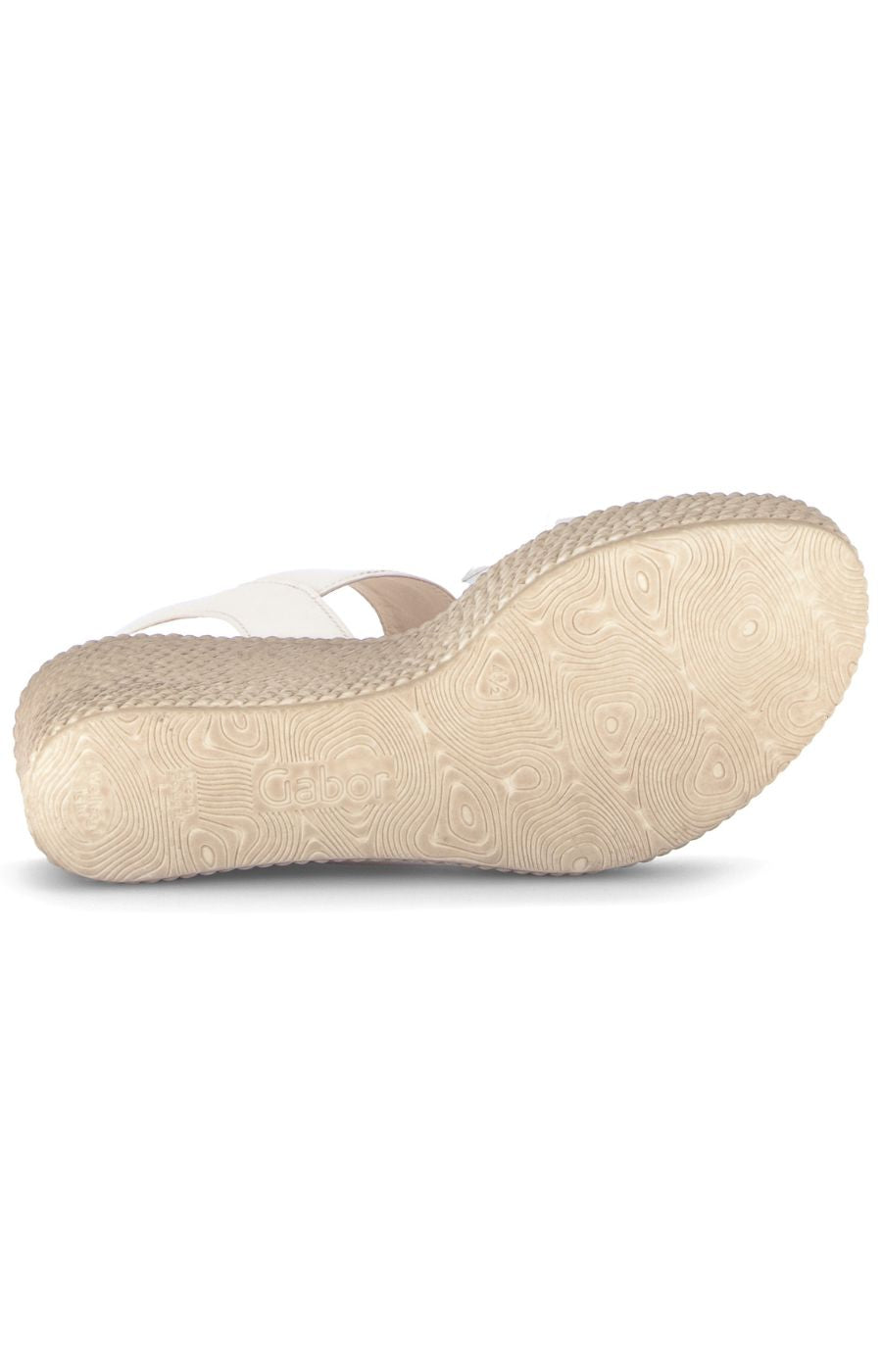 Gabor Cream Wedge Sandal 