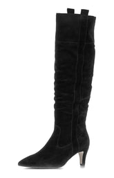 Gabor Knee High Suede Boot in Black 