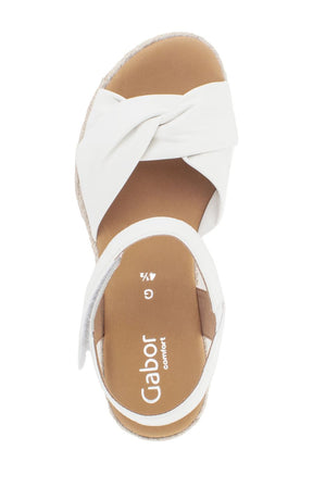 Gabor Knot Sandal in White 