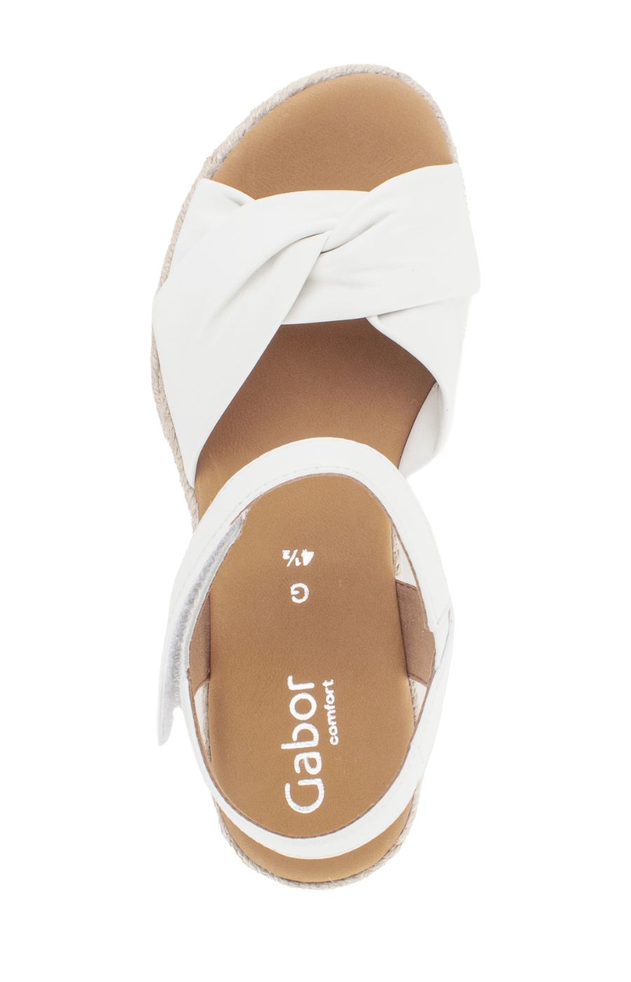 Gabor Knot Sandal in White 