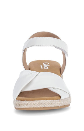 Gabor Knot Sandal in White 