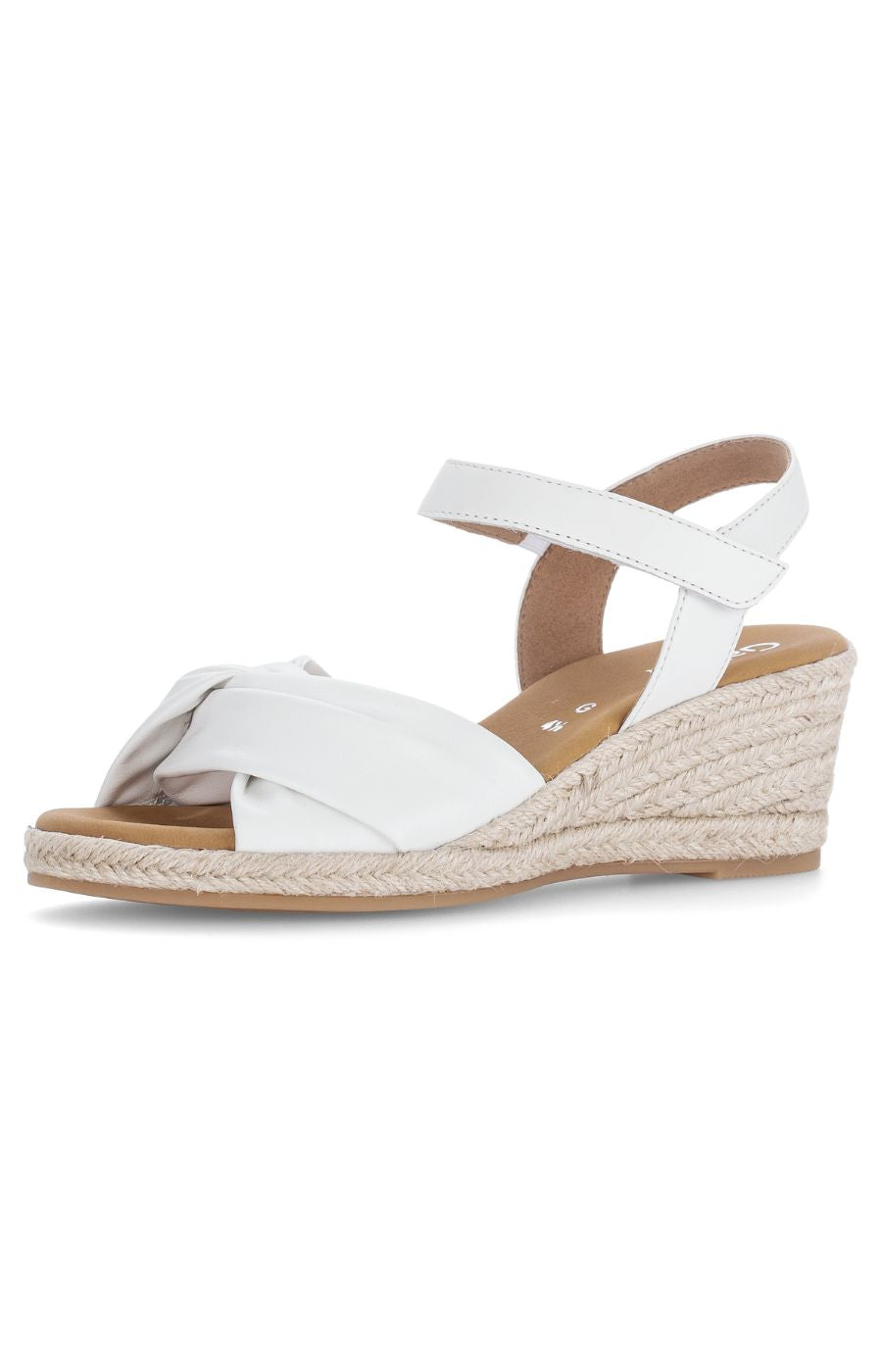 Gabor Knot Sandal in White