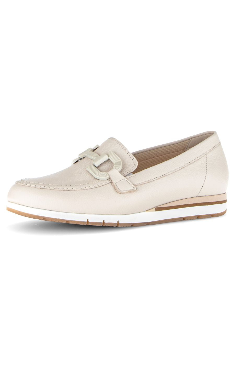 Gabor Leather Loafer in Beige