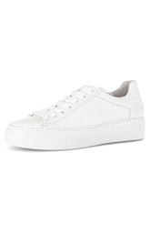Gabor Low Top Trainer in White. 