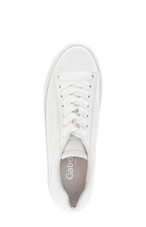 Gabor Low Top Trainer in White. 