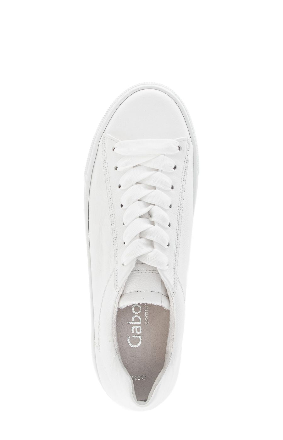 Gabor Low Top Trainer in White. 