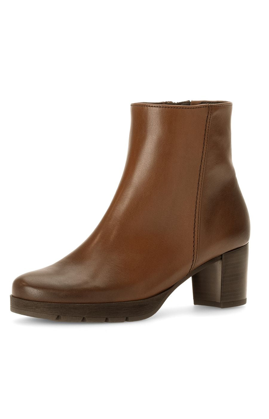 Gabor Platform Heel Ankle Boots in Tan