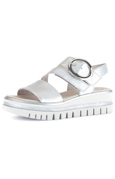 Gabor Platform Sandal in Silver 