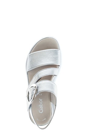 Gabor Platform Sandal in Silver 
