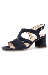 Gabor Strappy Sandal in Navy Suede 