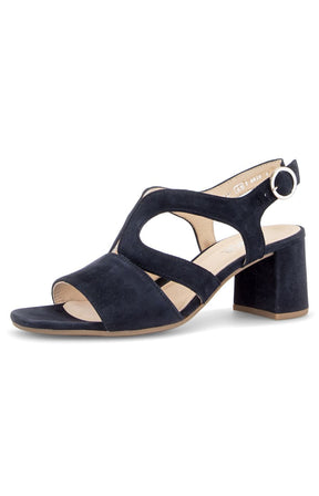 Gabor Strappy Sandal in Navy Suede 