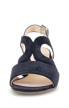 Gabor Strappy Sandal in Navy Suede 