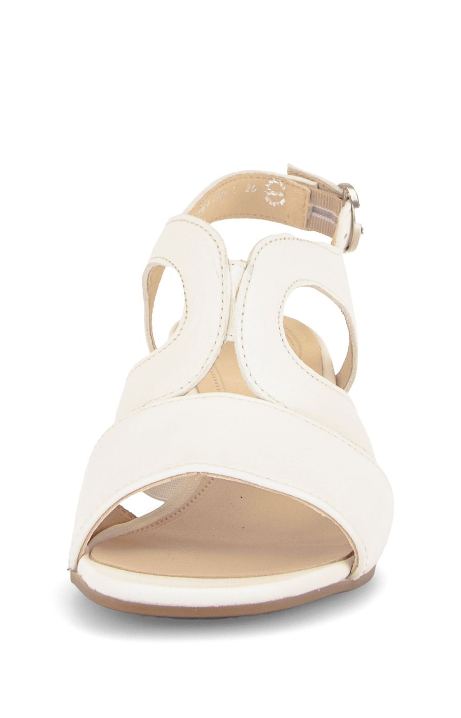Gabor Strappy Sandal in White Leather 