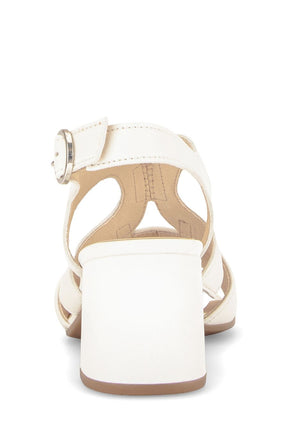 Gabor Strappy Sandal in White Leather 