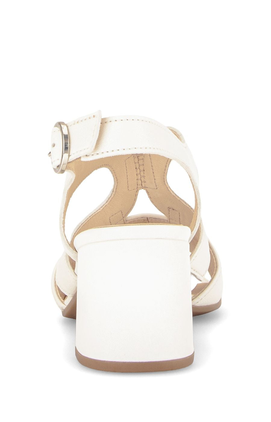 Gabor Strappy Sandal in White Leather 