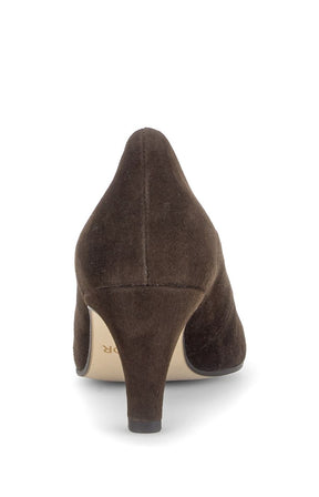 Gabor Suede Court Heel in Brown 