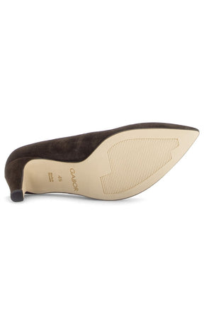 Gabor Suede Court Heel in Brown 