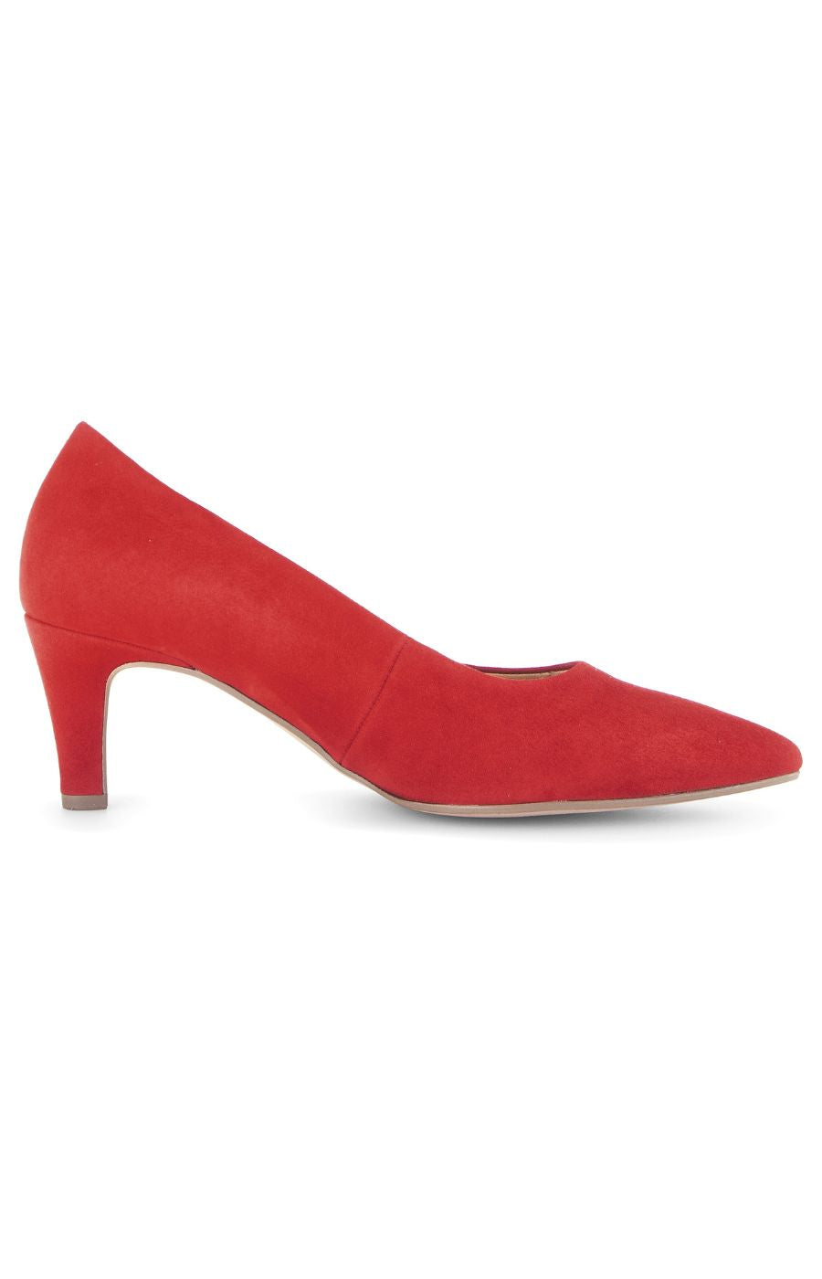 Gabor Suede Court Shoe in Red