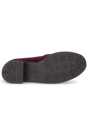 Gabor Suede Heeled Loafer in Wine 