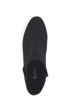 Gabor Suede Loop Ankle Boot in Black