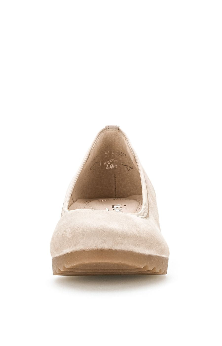 Gabor Suede Wedge Pump in Beige