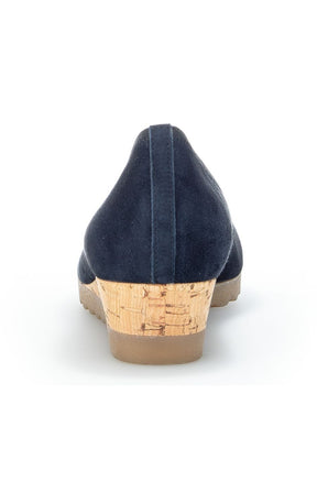 Gabor Suede Wedge Pump in Navy