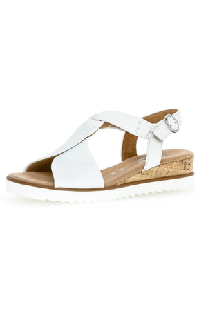 Gabor Twist Sandal in White 