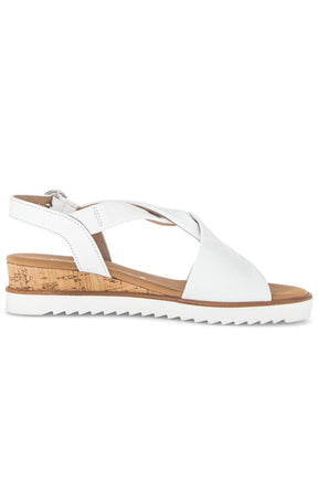 Gabor Twist Sandal in White 