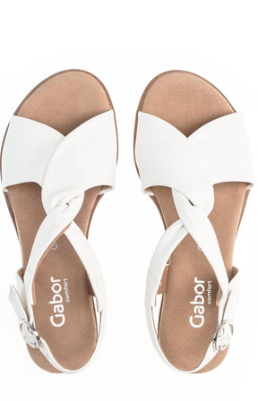 Gabor Twist Sandal in White  